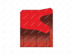 Уплотнение штока 68x80x8.5/L=9.5, аналог K22-068 KASTAS полиуретан, Product Code 70-08-925057, Polyurethane, PU54/M92/красный, Image №1